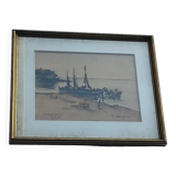 Watercolor painting Carquairanne