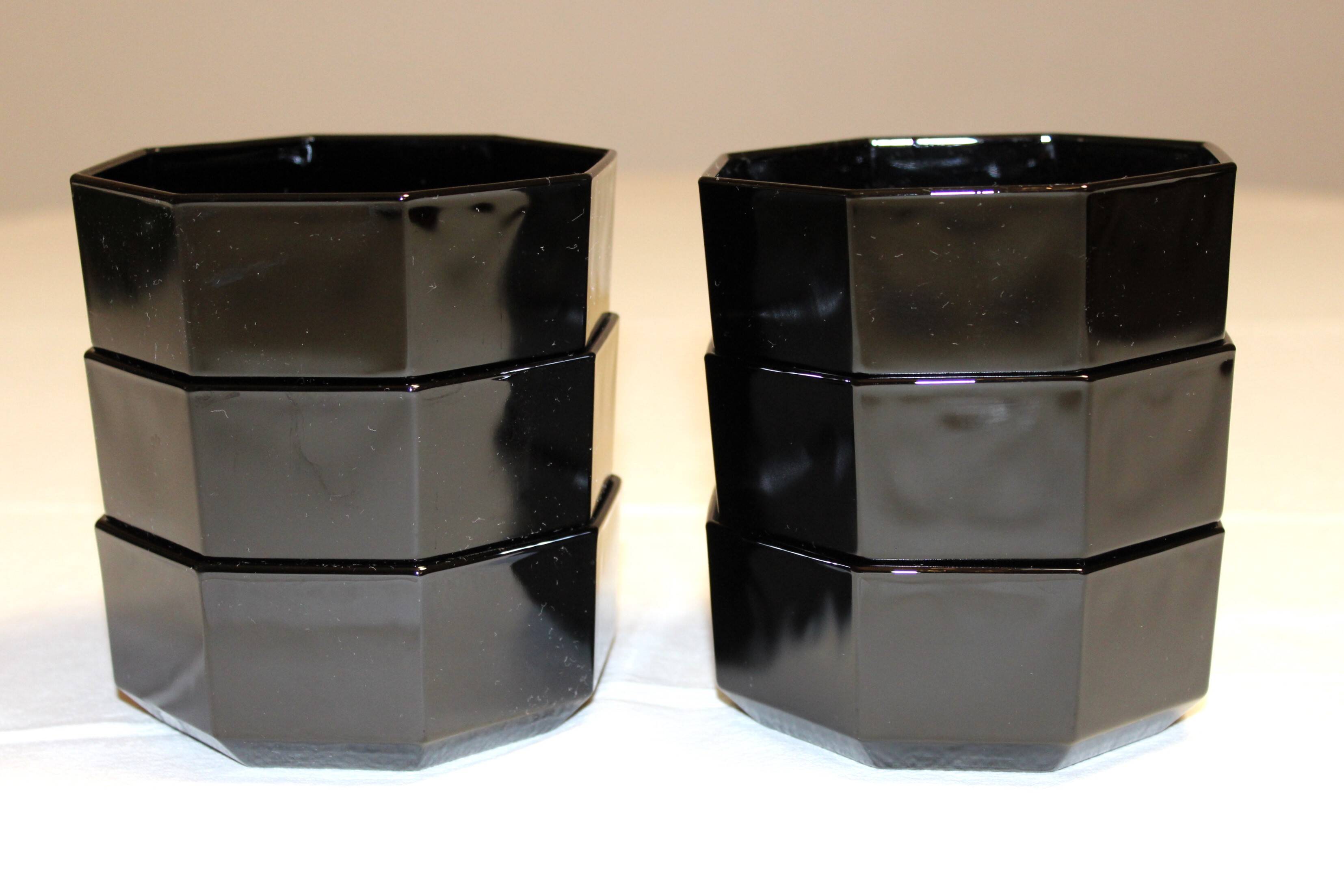 6 ramequins ou bols « Octime » Arcoroc noirs