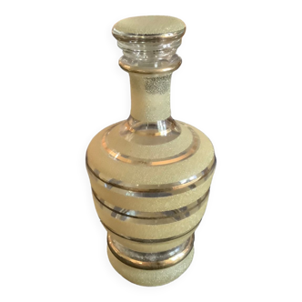 Carafe 1950s beige and gold granite glass