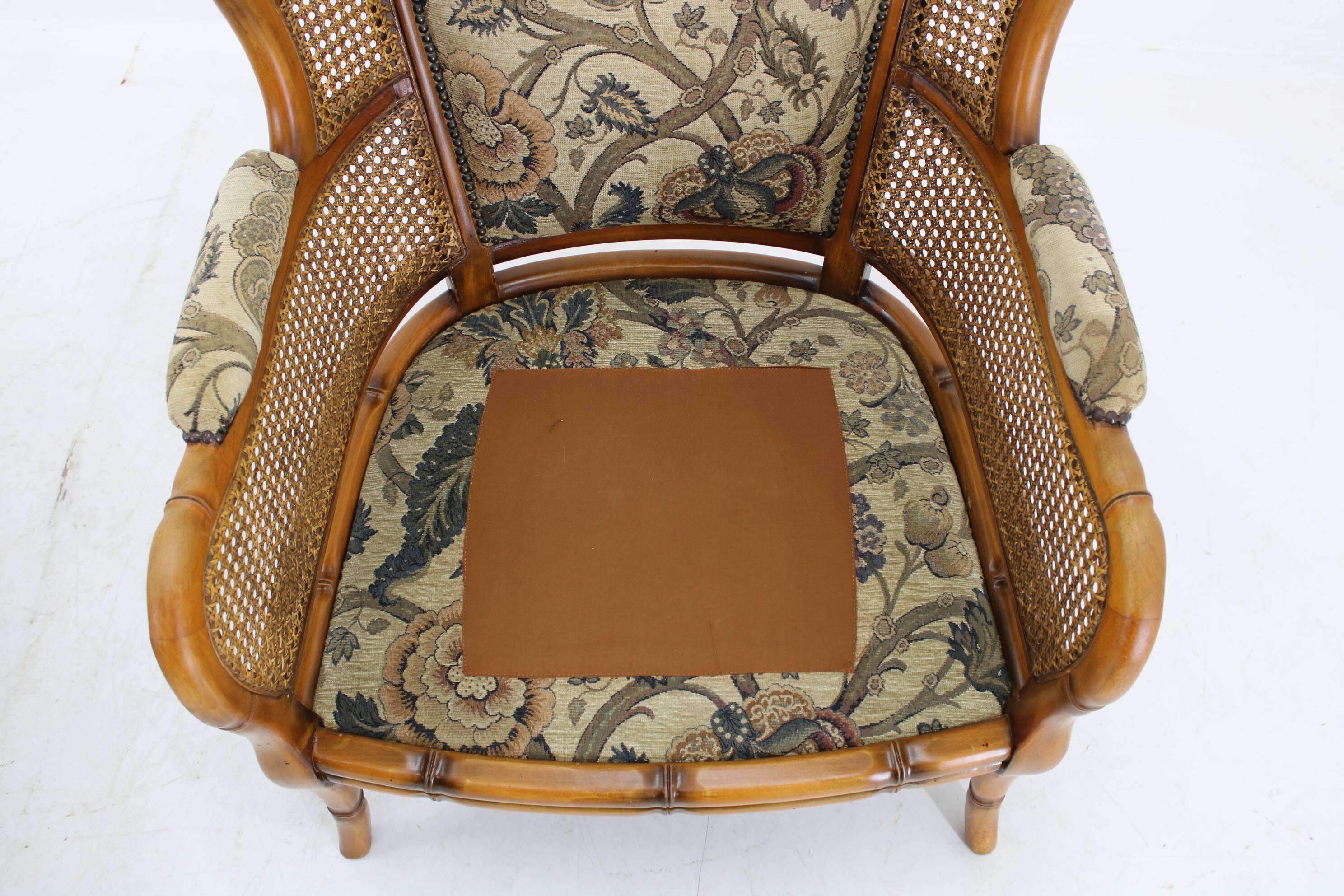 1960s Pair of Rattan Armchairs , Italy