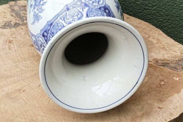 Vase balustre Gien, décor japonisant