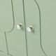 Buffet vintage des années 1970, vert pastel, relief, finition brillante, chrome
