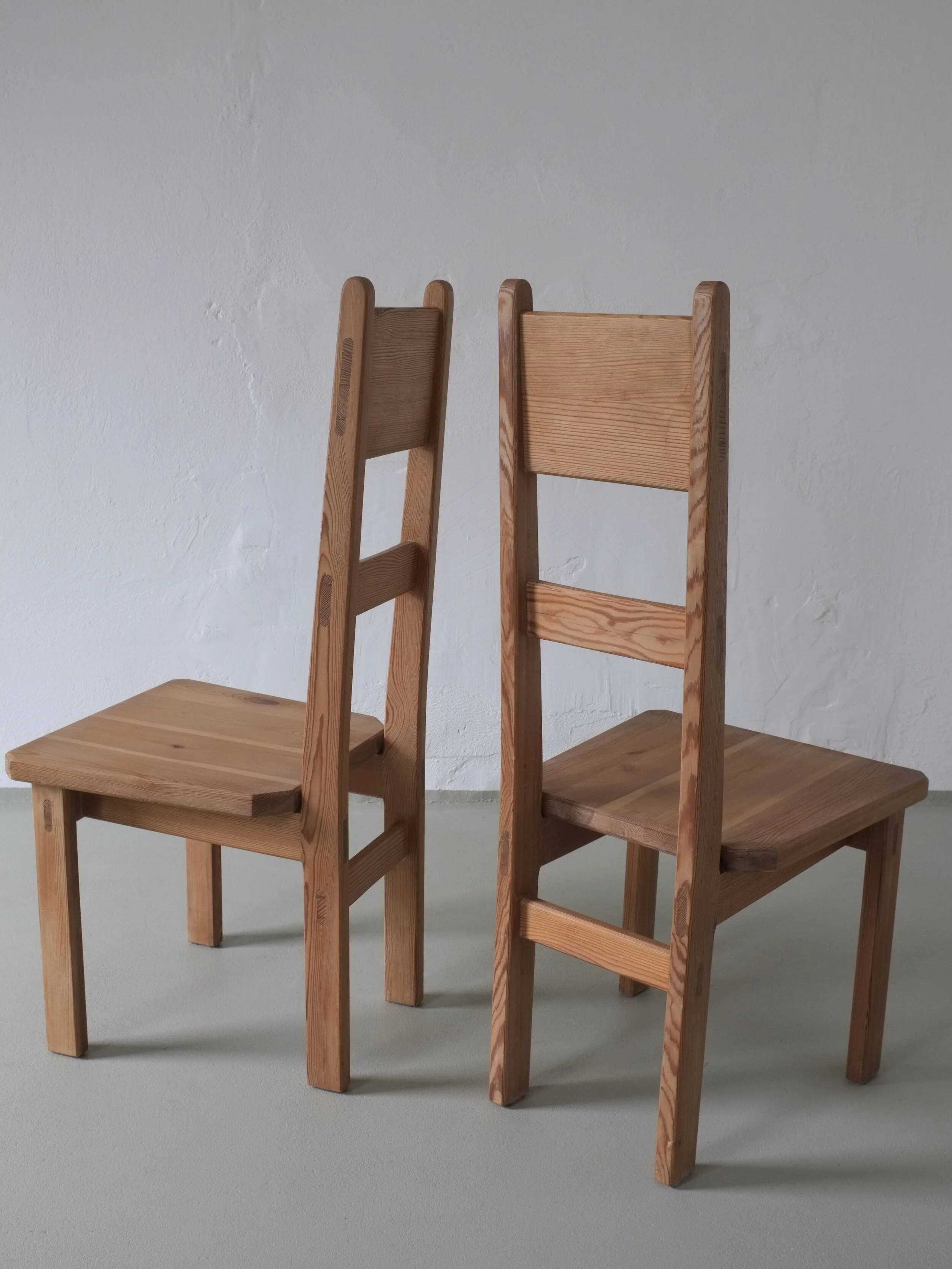 2 solid pine chairs | Roland Wilhelmsson for Karl Andersson & Söner | Sweden | 1960s