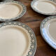 6 flat plates Terre de Fer Salins model Garlands L.XVI