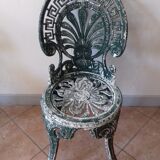 3 jardin chaises in aluminiun cast iron