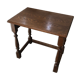Old Coffee Table End Of Sofa Wood Turned Feet Vintage