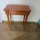 Console Louis XVI-Table d'appoint-Marqueterie-pieds sabots-années 80-Tiroir