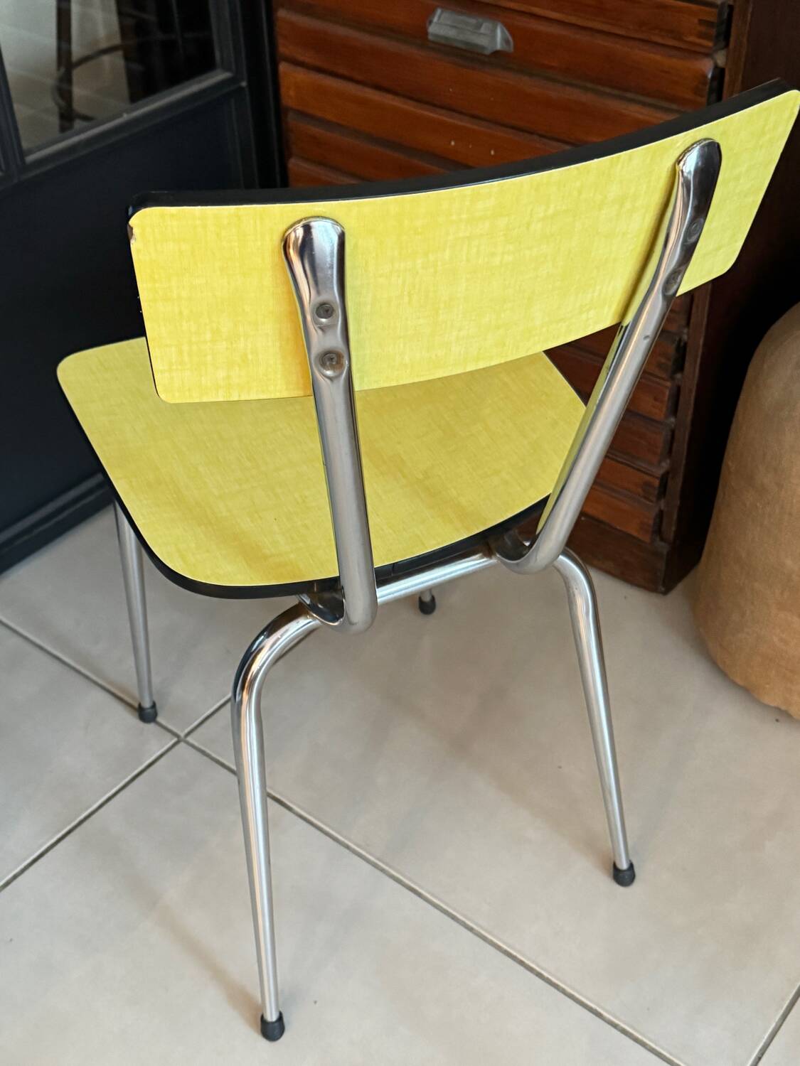 Vintage Yellow Formica Chair
