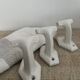 White porcelain coat hook