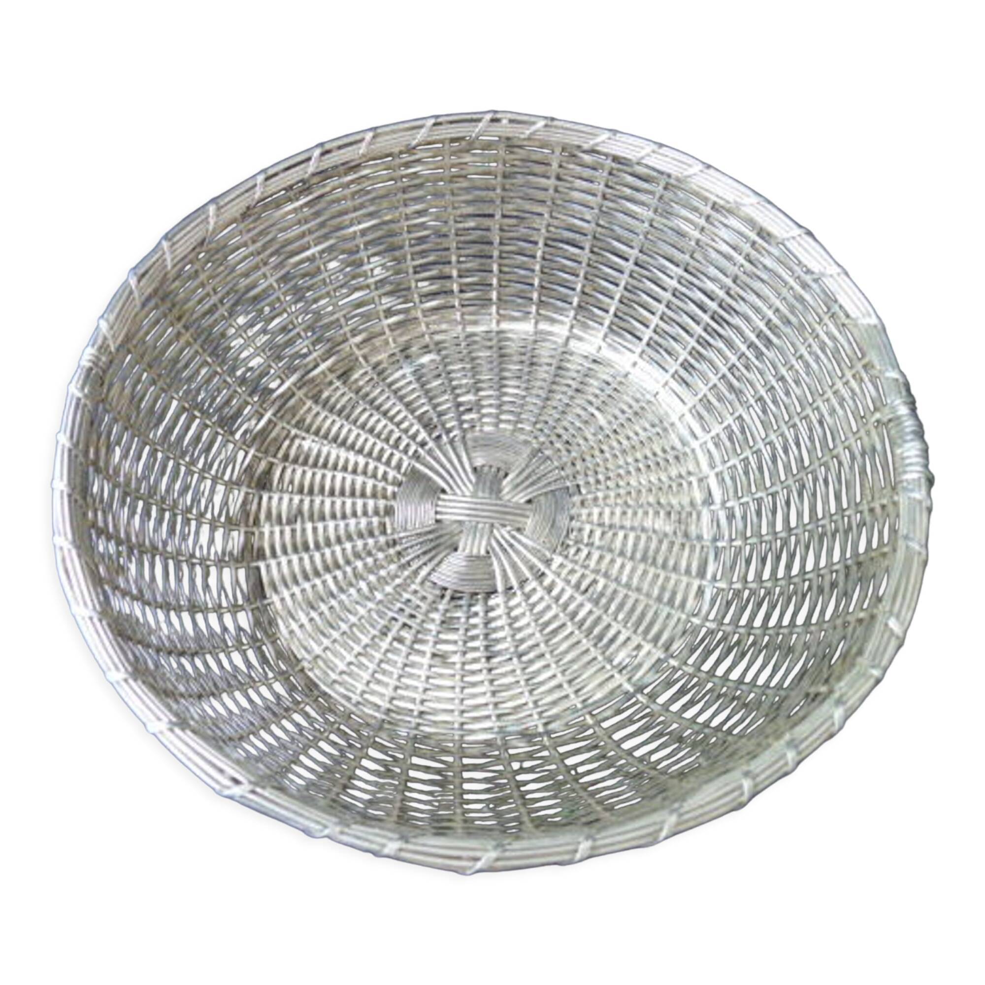 Breadbasket, banette in braided silver metal threads 23 cm