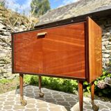 Bar cabinet on wheels