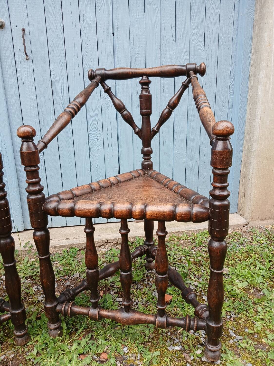 2 antique Scandinavian corner chairs/armchairs