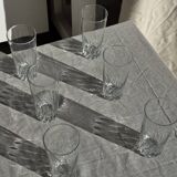 Set of 6 glass orangeade glasses H14.5 D7