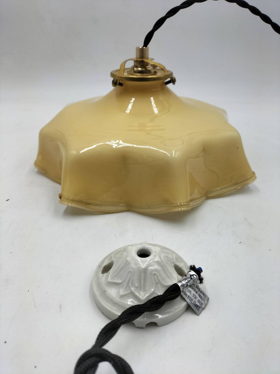 Opaline pendant light