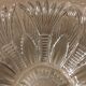 Chiseled glass bowl with palm patterns