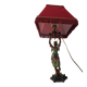 Lampe orientaliste ancienne, XIXe siècle, représentant un majordome nubio
