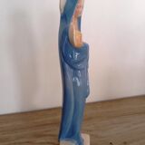 Statue vierge Faience Desvres Fourmaintraux H 28 cm