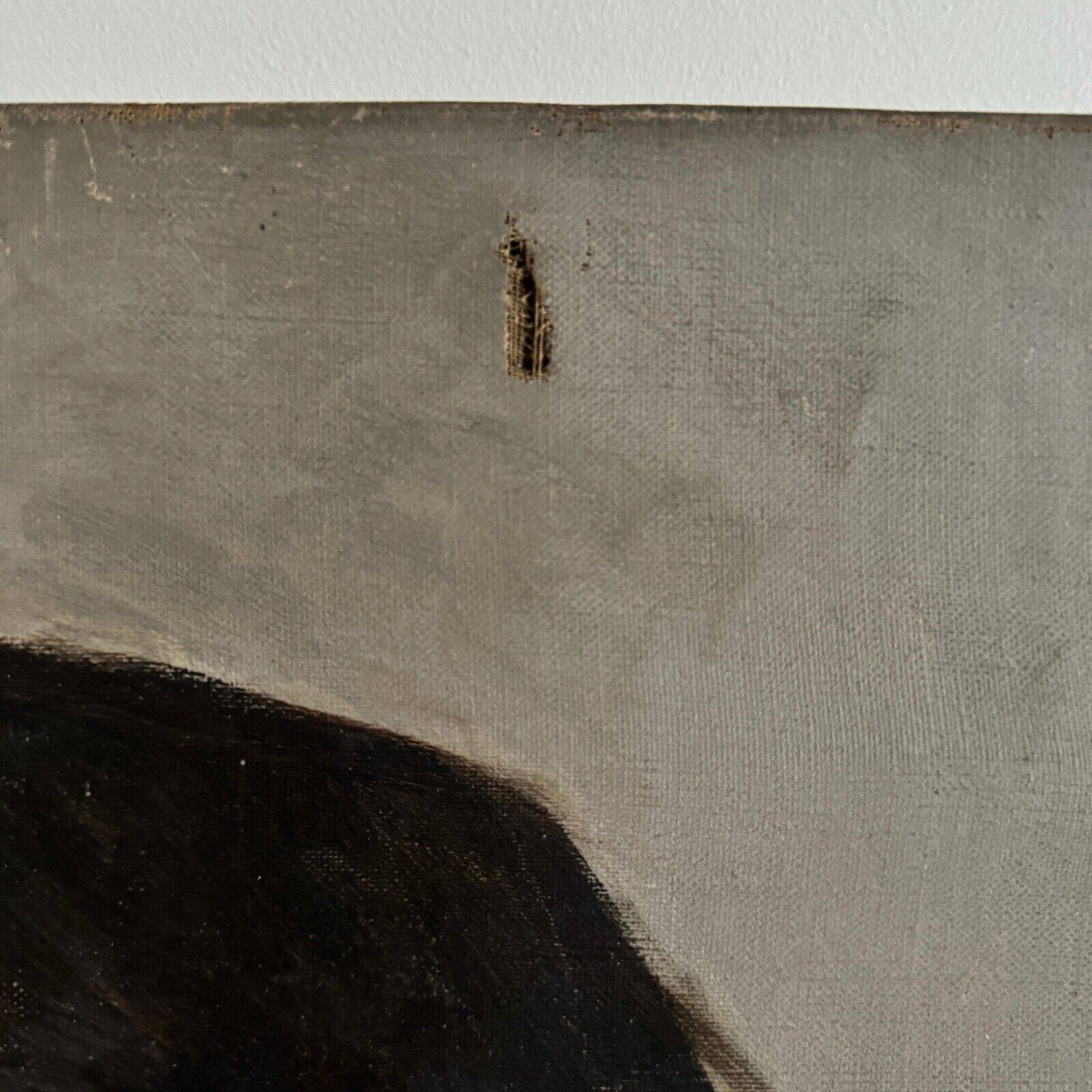 Oil on canvas portrait of a young man in profile, quality, late 19th century