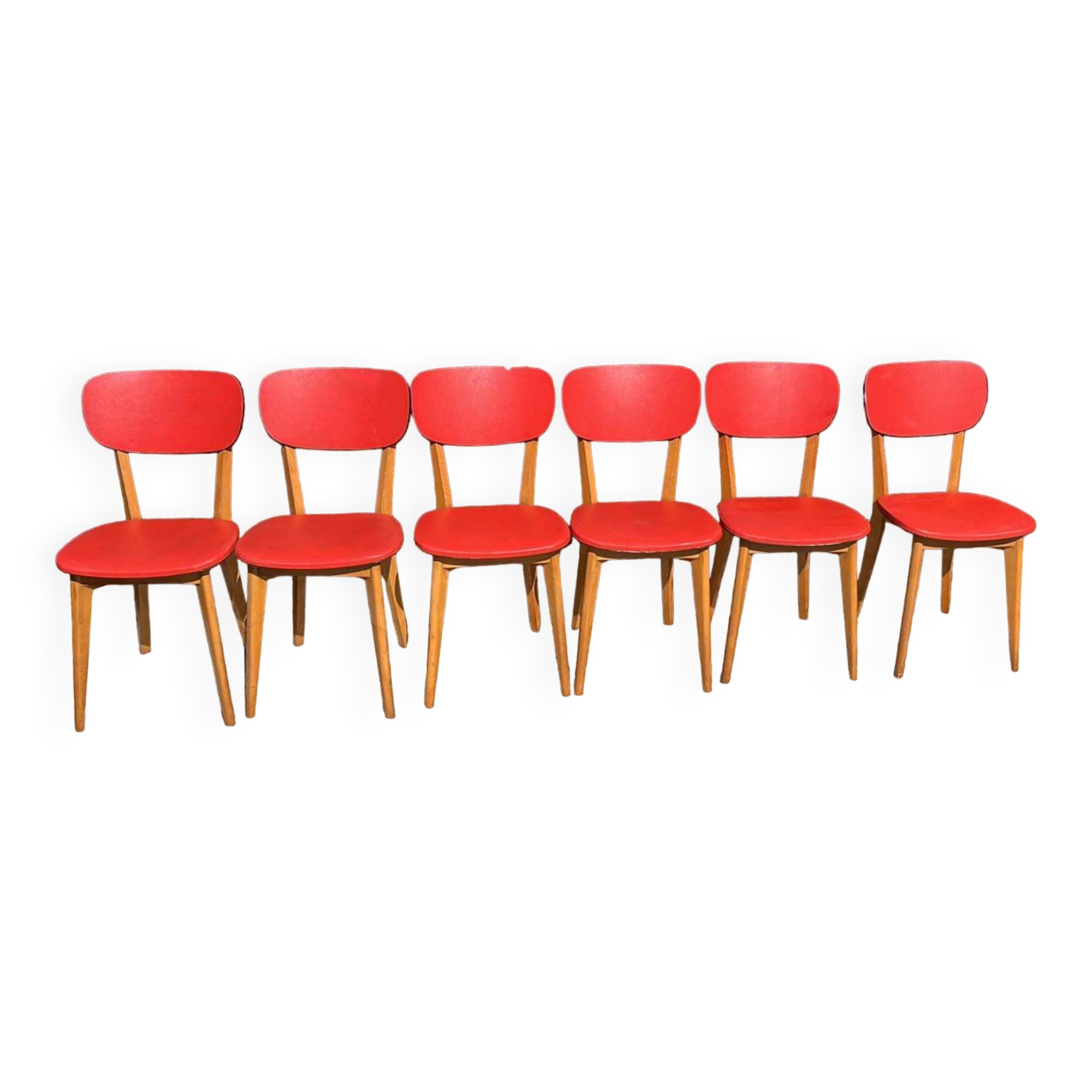 Set of 6 vintage bistro chairs