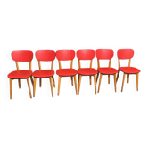 Set de 6 chaises de bistrot vintage