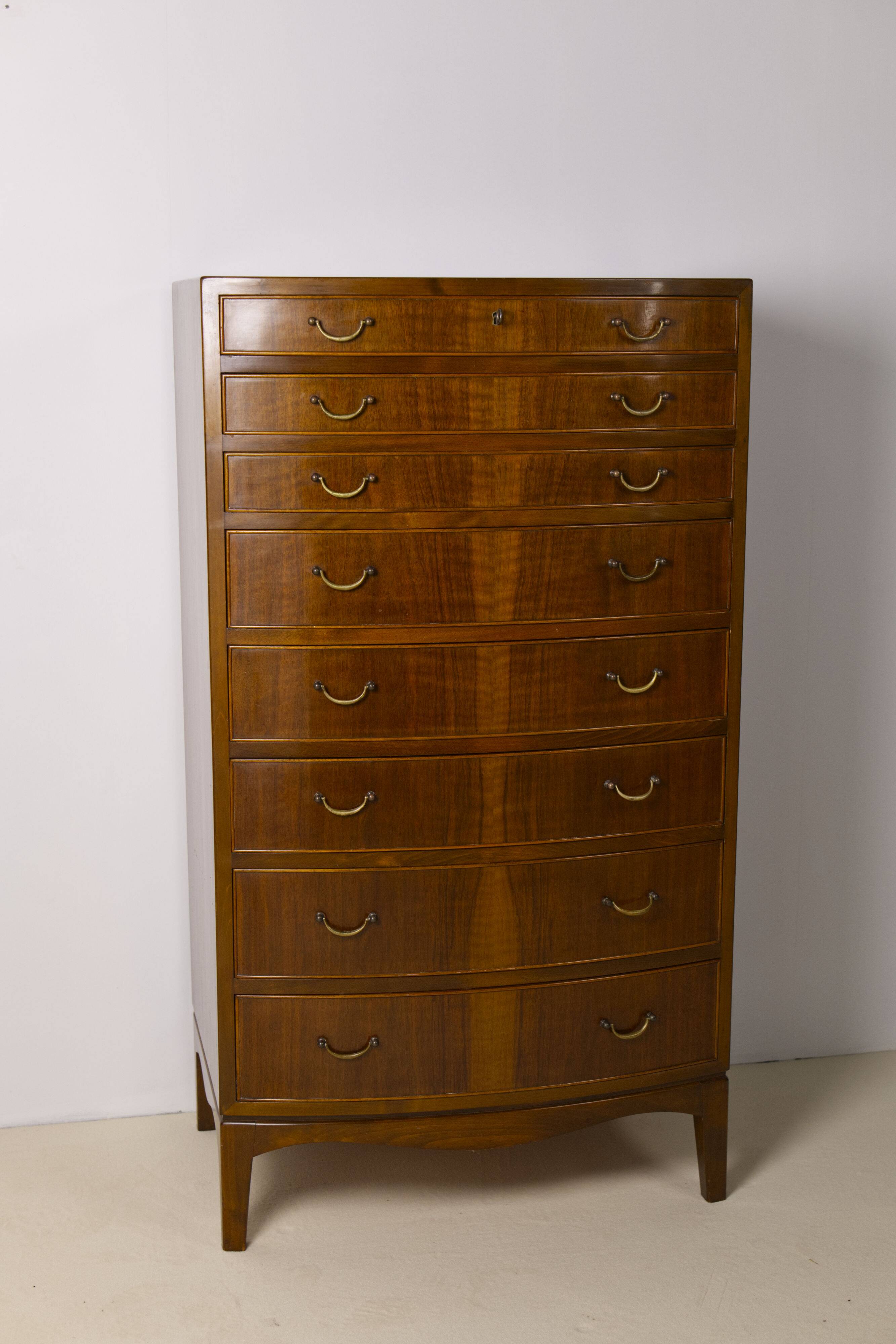 Large Nutwood Chest of Drawers by Ole Wanscher, 1940's
