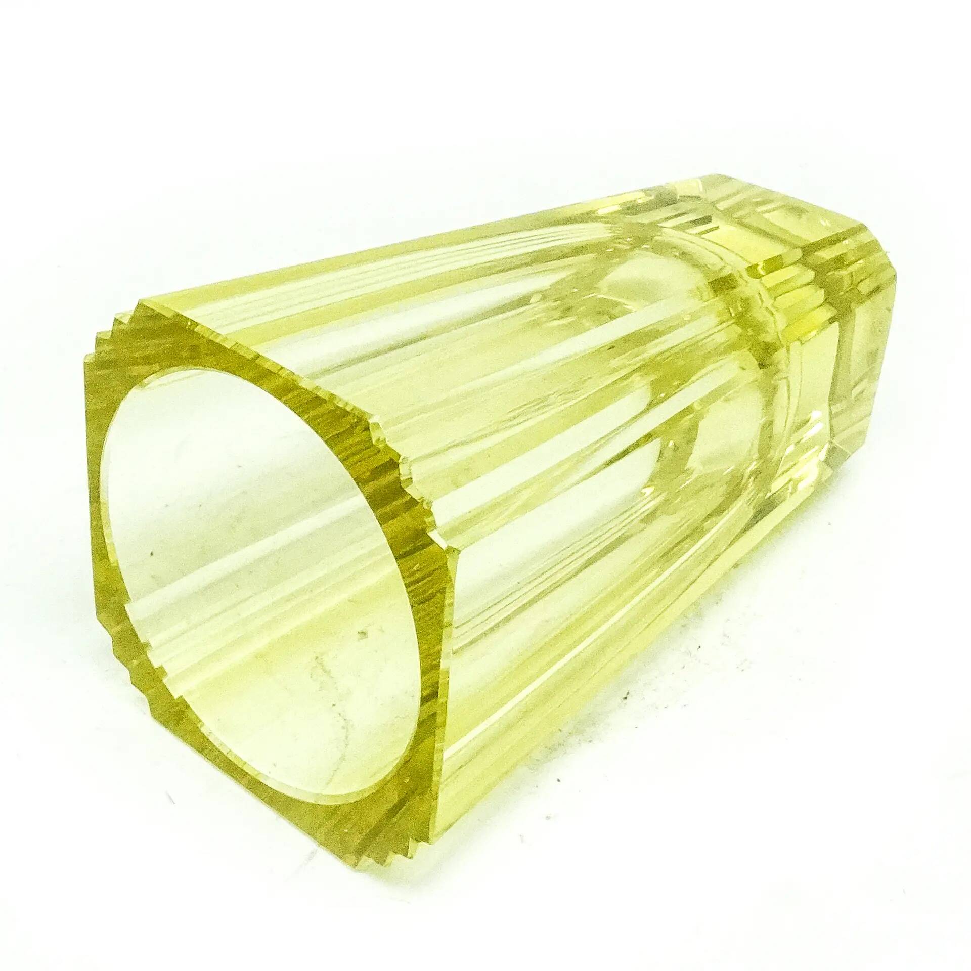 Art Deco vase, crystal, Moser, Czechoslovakia, 1930s