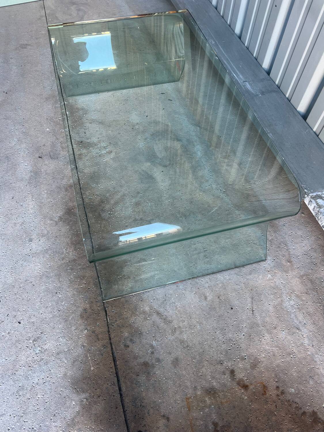 Glass coffee table