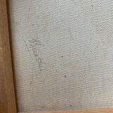 Ancient painting, still life in the cosmos , signed and dated 1991.