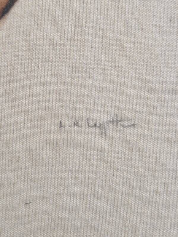 La Roche Laffitte (Born in 1943) Watercolour drawing on silk - Mask