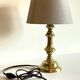 Lampe chic ancien bougeoir laiton massif