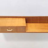 Beech and Durmast Wall-Mounted Console Table, Italy