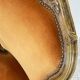 Vintage French Curry Velvet Cabriolet Armchair