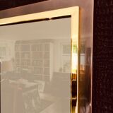 Postmodern Square Bronze Mirror from Belgo Chrom, Belgium, 1980s