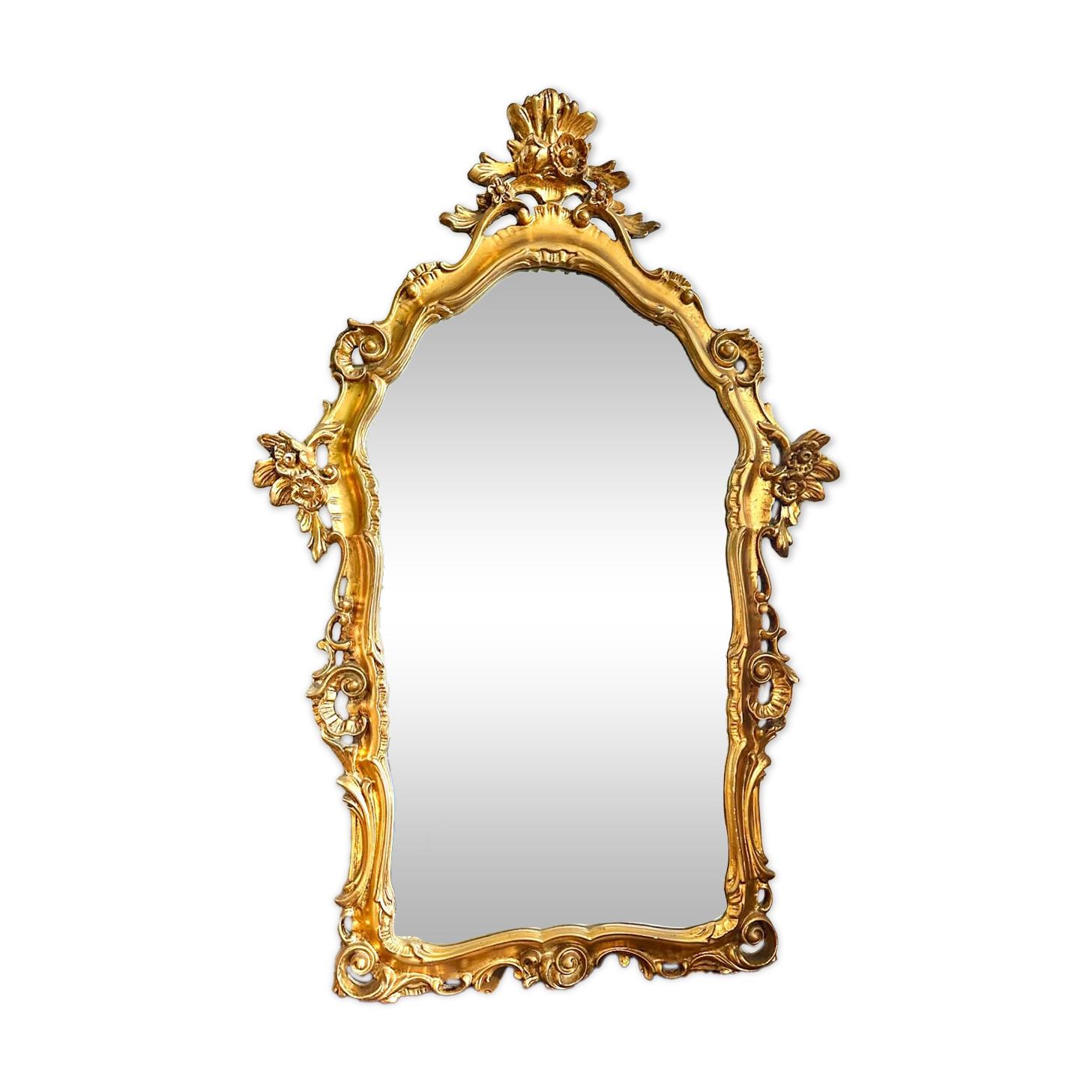Large vintage baroque gold mirror 102x68