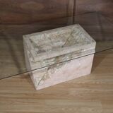 Travertine coffee table
