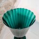 Green chalice vase from the 1970s.