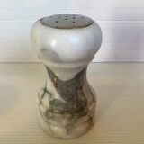 Salière en marbre blanc gris