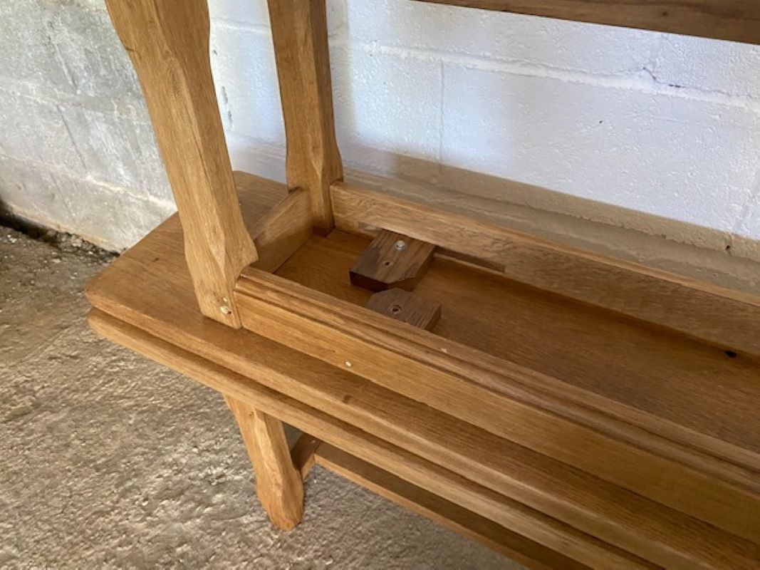 Pair of benches for rustic farmhouse table 1950