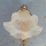 Wall lamp early twentieth in bronze and glass