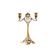 Art Nouveau brass candlestick with floral ornamentation, two arms, European