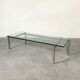 Danish chrome and glass coffee table 1960