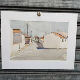 Watercolour by Michel Roubille, 1990.