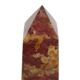 Veined onyx marble obelisk and polished sphere paperweight
