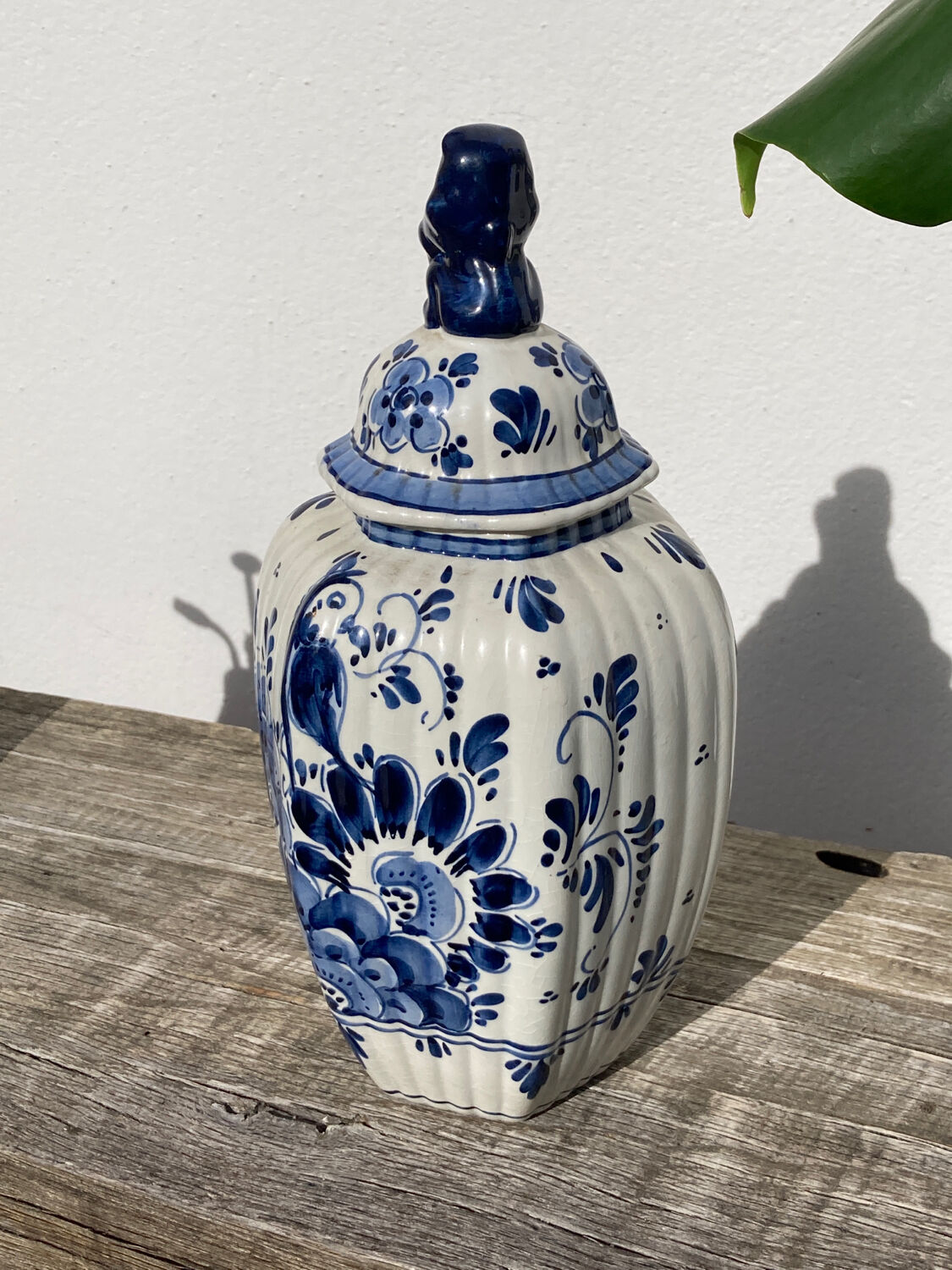 Pot couvert Delft bleu et blanc