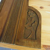Old pediment mirror carved in wood
