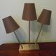 "Trio" table lamp, chromed metal, lampshades with tilting supports