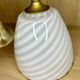 Lampe Suspension Murano Verre Blanc Et Caramel