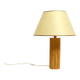 Large 1970s Italian bamboo table lamp with large oiled paper shad