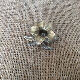 Golden bronze flower candle holder