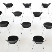Chaises de salle à manger 'Butterfly' Arne Jacobsen 3107 Fritz Hansen Danemark 1967